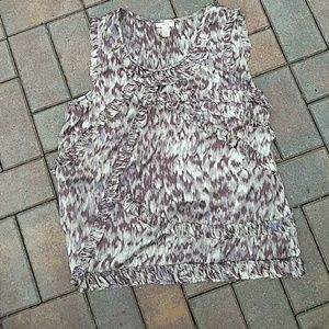 J. Crew silk shirt with ruffles